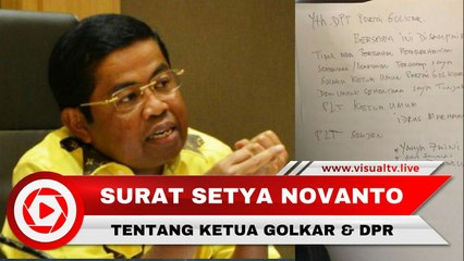 Enggan Lengser, Setya Novanto Kirim Surat untuk DPR dan DPP Golkar