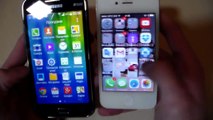 Сравнение: Samsung Galaxy J1 vs iPhone 4S (HD)