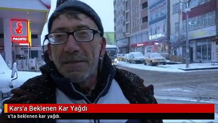 Kars'a Beklenen Kar Yağdı