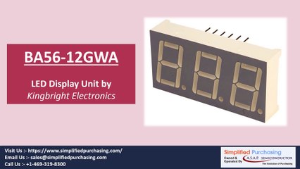 BA56-12GWA from KingBright Electronics  - 7 Character Display Unit