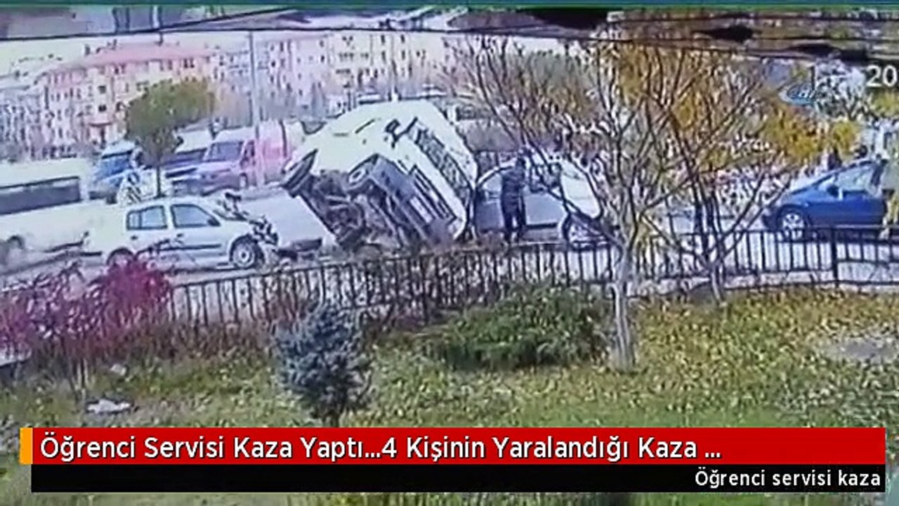Öğrenci Servisi Kaza Yaptı...4 Kişinin Yaraland...