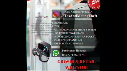 WA: +62-877-7178-0778 DISTRIBUTOR Tas Anti Maling Theft JAKARTA