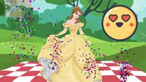 Wrong Heads Dress Disney Princess Jasmine Belle Elsa Finger Family Nursery Rhymes - By MagicPang
