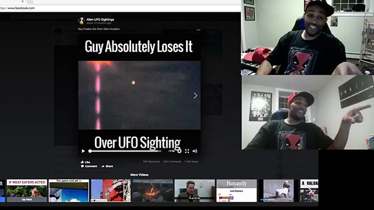 Funny! Guy looses his mind thinking he saw Aliens.