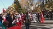 Candy Cane Balloon Hits Tree Branch and Pops During Thanksgiving Day Parade