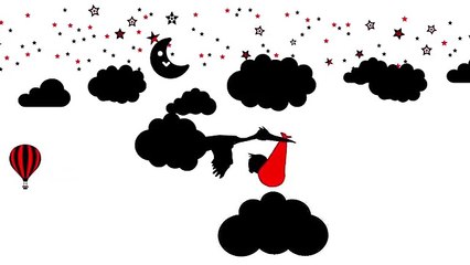 Baby Sensory - Sleepy Time (Black White Red) - Rock a Bye Baby (Put baby to sleep)