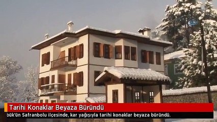 Tarihi Konaklar Beyaza Büründü