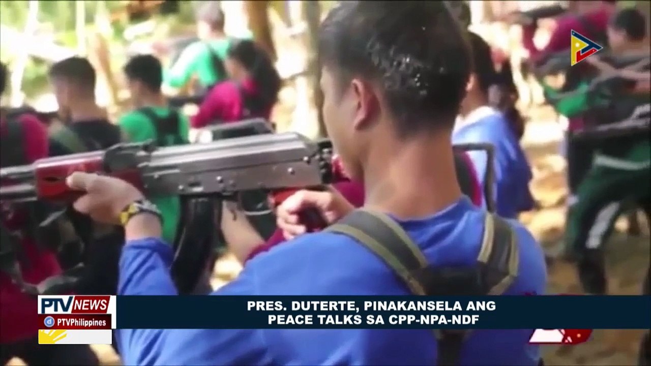 Pangulong Duterte, pinakansela ang peace talks...