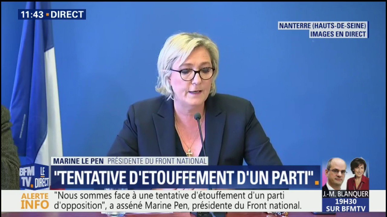 "Nous déposerons plainte contre la Société Générale et la HSBC" dit Marine Le Pen