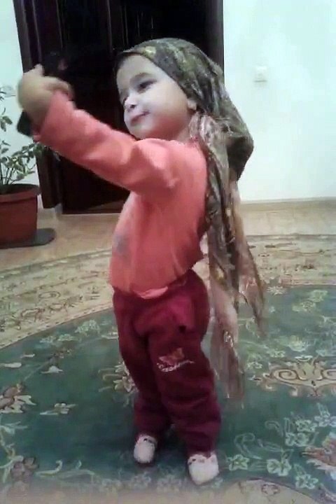 LITTLE CUTE BABY GIRL TAKING SELFY