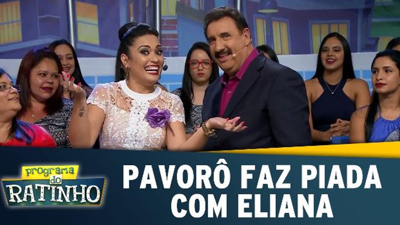 Pavorô inventa piada com a apresentadora Eliana