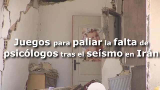 Juegos para paliar la falta de psicólogos tras el seísmo en Irán