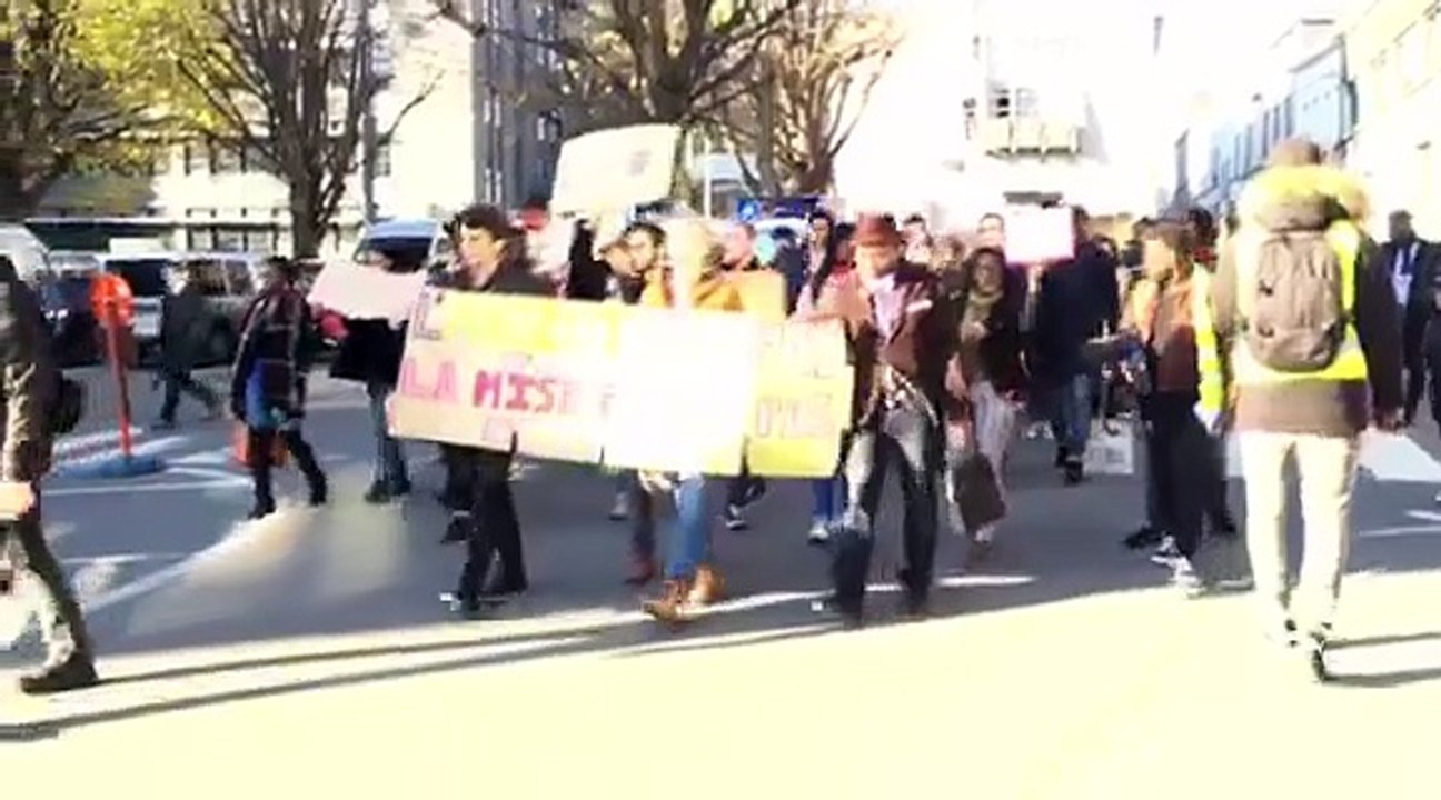 Manifestation contre l'esclavage à Mons