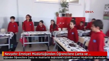 Nevşehir Emniyet Müdürlüğünden Öğrencilere Çanta ve Anahtarlık Dağıtıldı