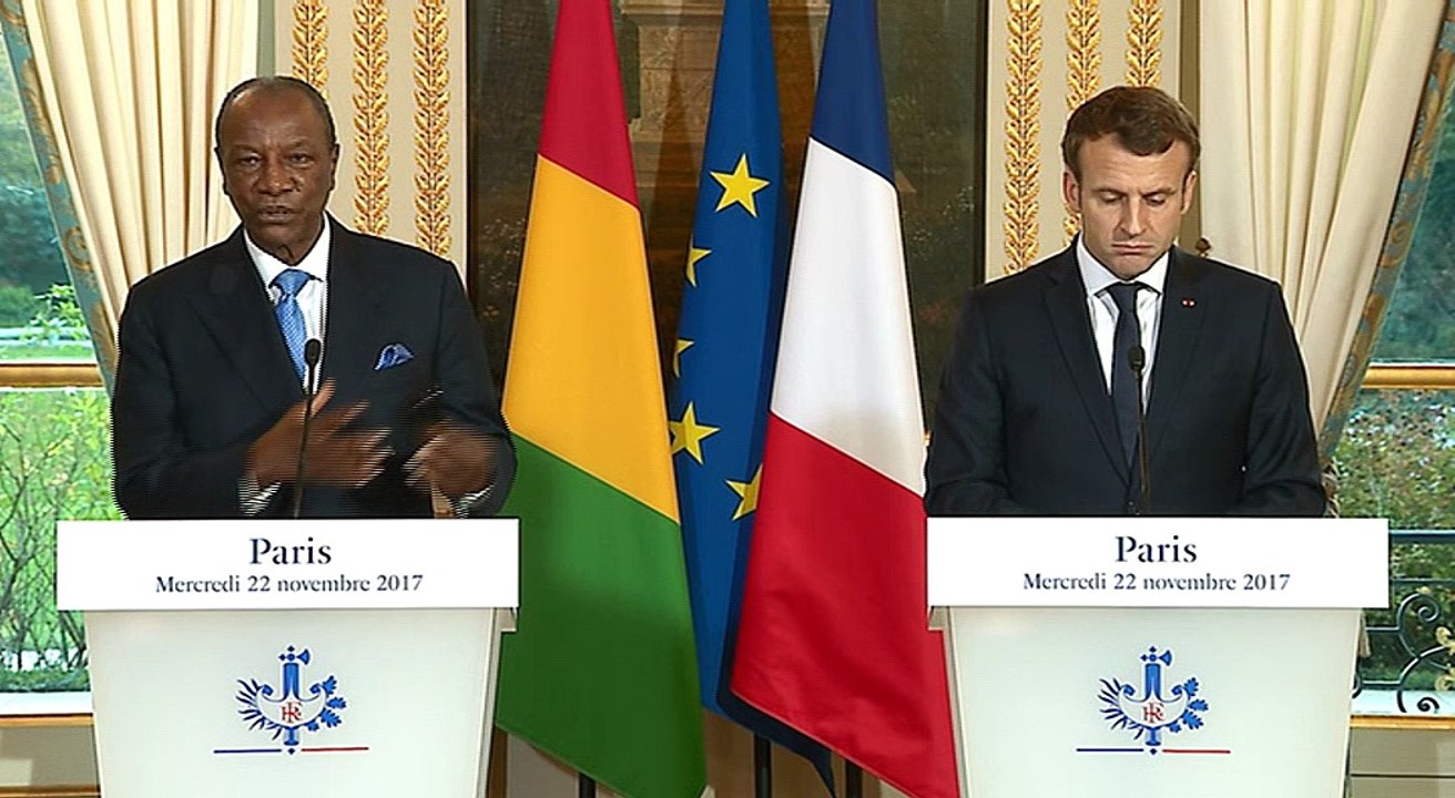 Déclaration du Président de la République Emmanuel Macron avec le Président de la République de Guinée, Alpha Condé
