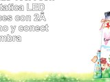 WeRChristmas 100 conectable estática LED cadena luces con 2 pines macho y conector hembra