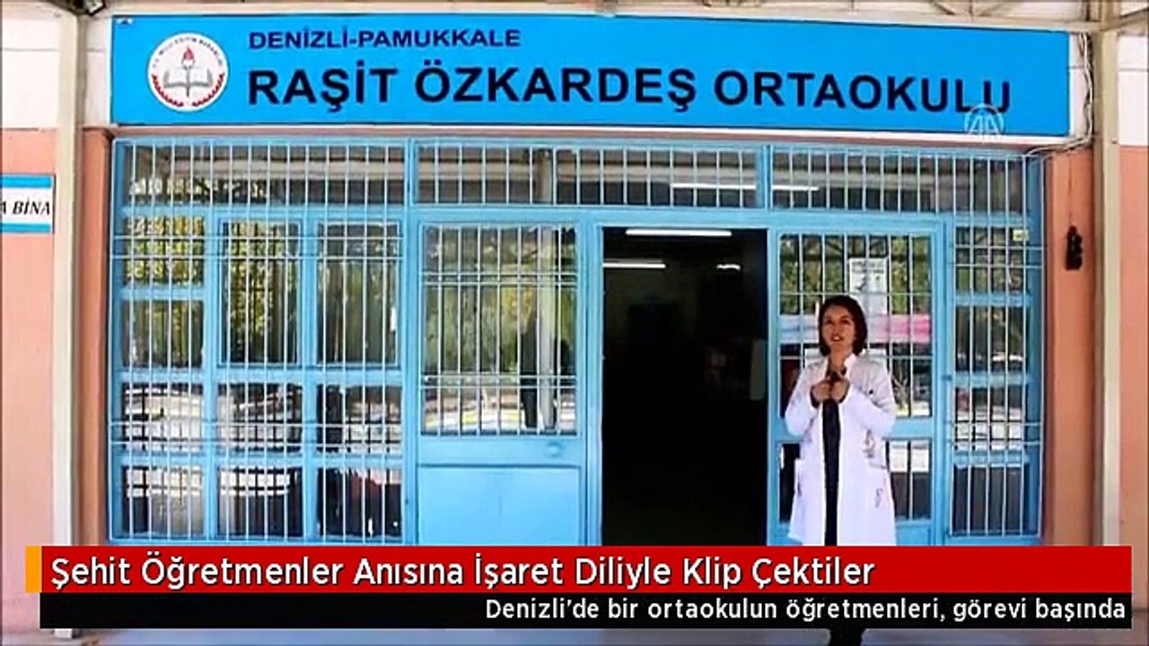 Şehit Öğretmenler Anısına İşaret Diliyle Klip Çektiler