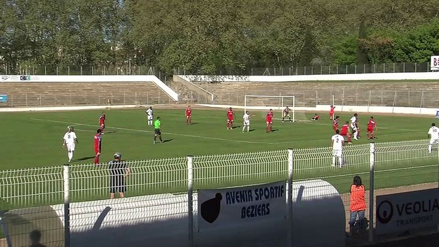 Le but du FC Martigues à Béziers