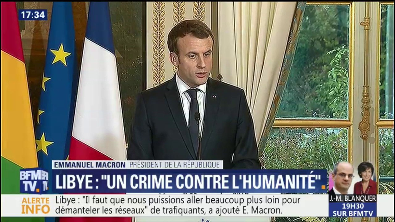 Emmanuel Macron qualifie de "crime contre l'Humanité" les faits d'esclavage en Libye