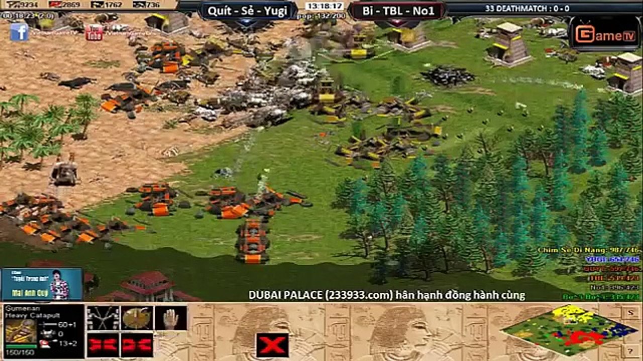 Aoe CSDN Deathmatch Chim Sẻ Đi Nắng , Song Pháo Thần Cân 3 , Voi thần(14/1/2017)
