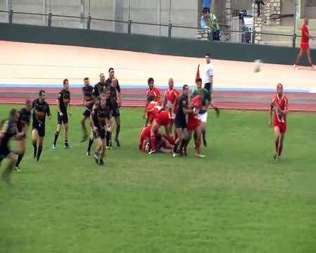 Le deuxième essai de la rencontre Martigues/Port de Bouc face à Bagnols sur Cèze.