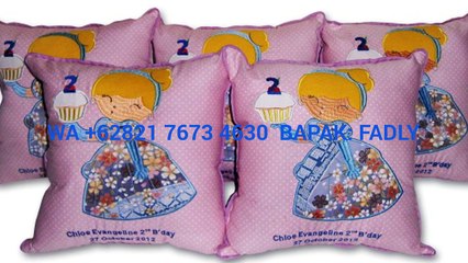promo souvenir bantal untuk ultah dan pernikahan +62821-7673-4630