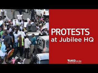 Protest at Jubilee headquarters in Nairobi