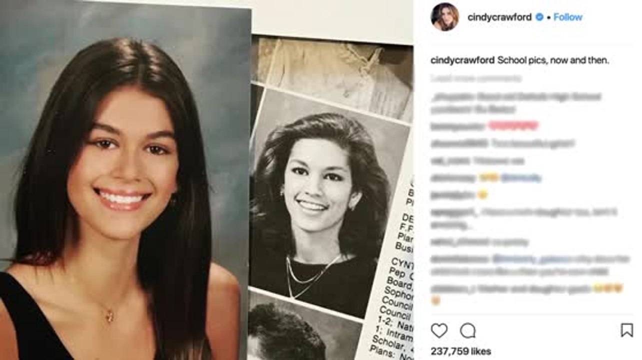 Cindy Crawford Posts School Pic Comparison With Daughter Kaia Gerber