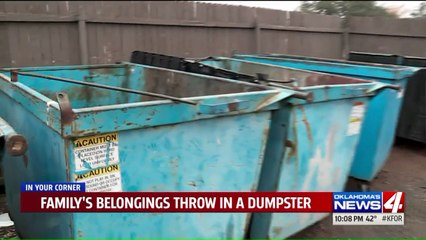 Oklahoma Family Returns Home to Find All of Their Belongings in Dumpsters
