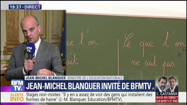 Écriture inclusive: Ce n’est pas au nom du féminisme qu’on doit attaquer la langue française , selon Blanquer