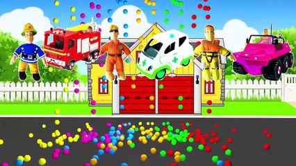 Fireman Sam Colors for Children to Learn with Firemans Fire truck Ambulance Colours for Kids to Lear