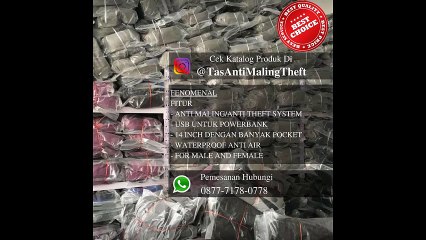 WA +628 77-7178-0778 DISTRIBUTOR tas travel anti air anti maling theft JAKARTA