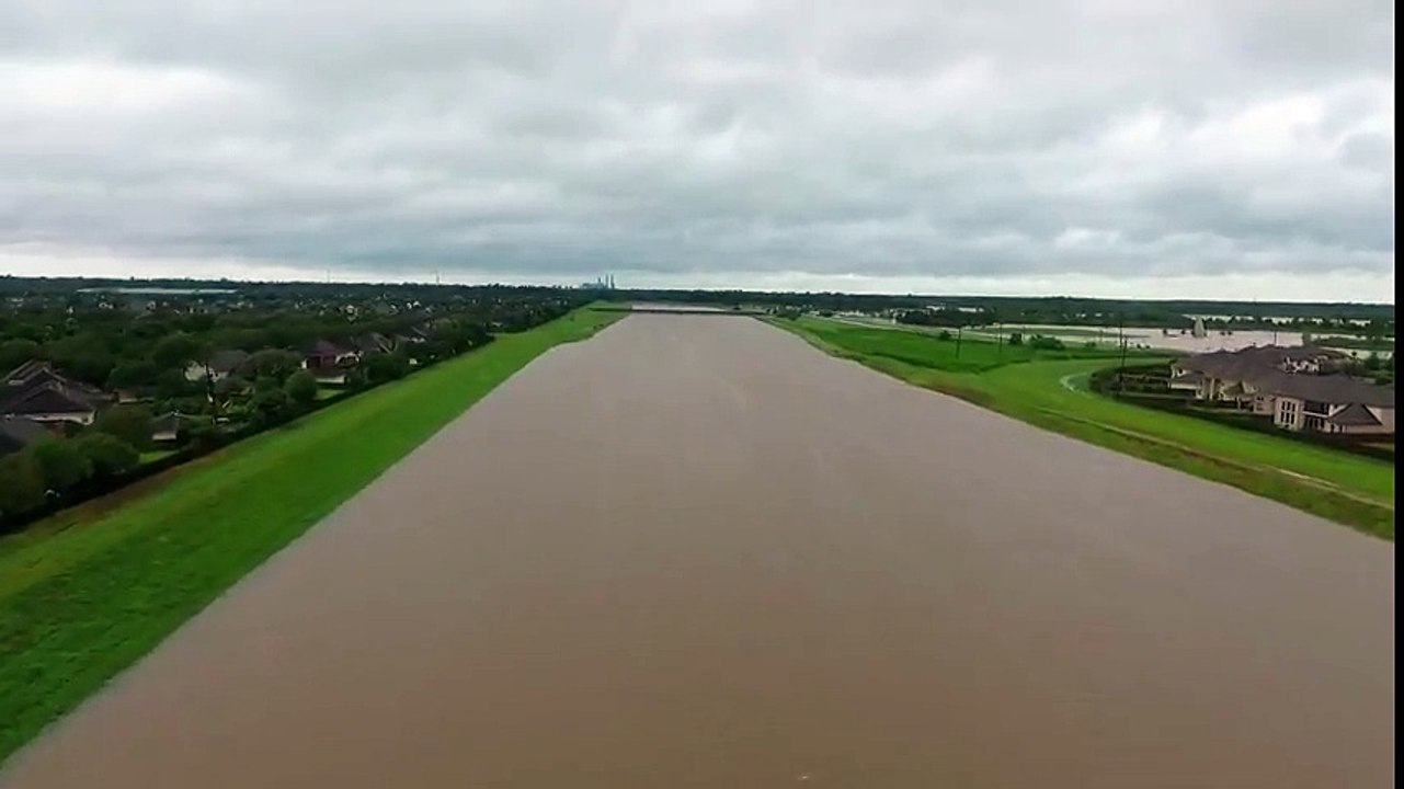 Aerial Footage Captures the Scale of Flooding Near the Brazos River, Texas