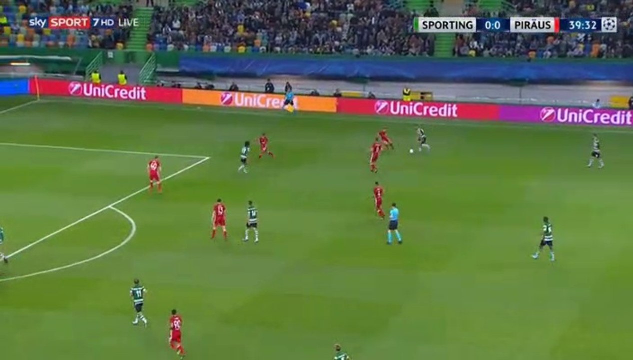 Bas Dost Goal HD - Sporting 1-0	Olympiakos Piraeus 22.11.2017