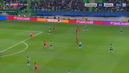 Bas Dost Goal HD - Sporting 1-0	Olympiakos Piraeus 22.11.2017