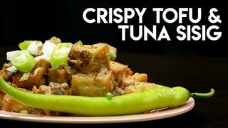 Heavenly tuna and crispy tofu sisig