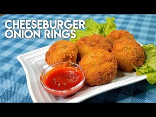 Mouthwatering cheeseburger onion rings recipe