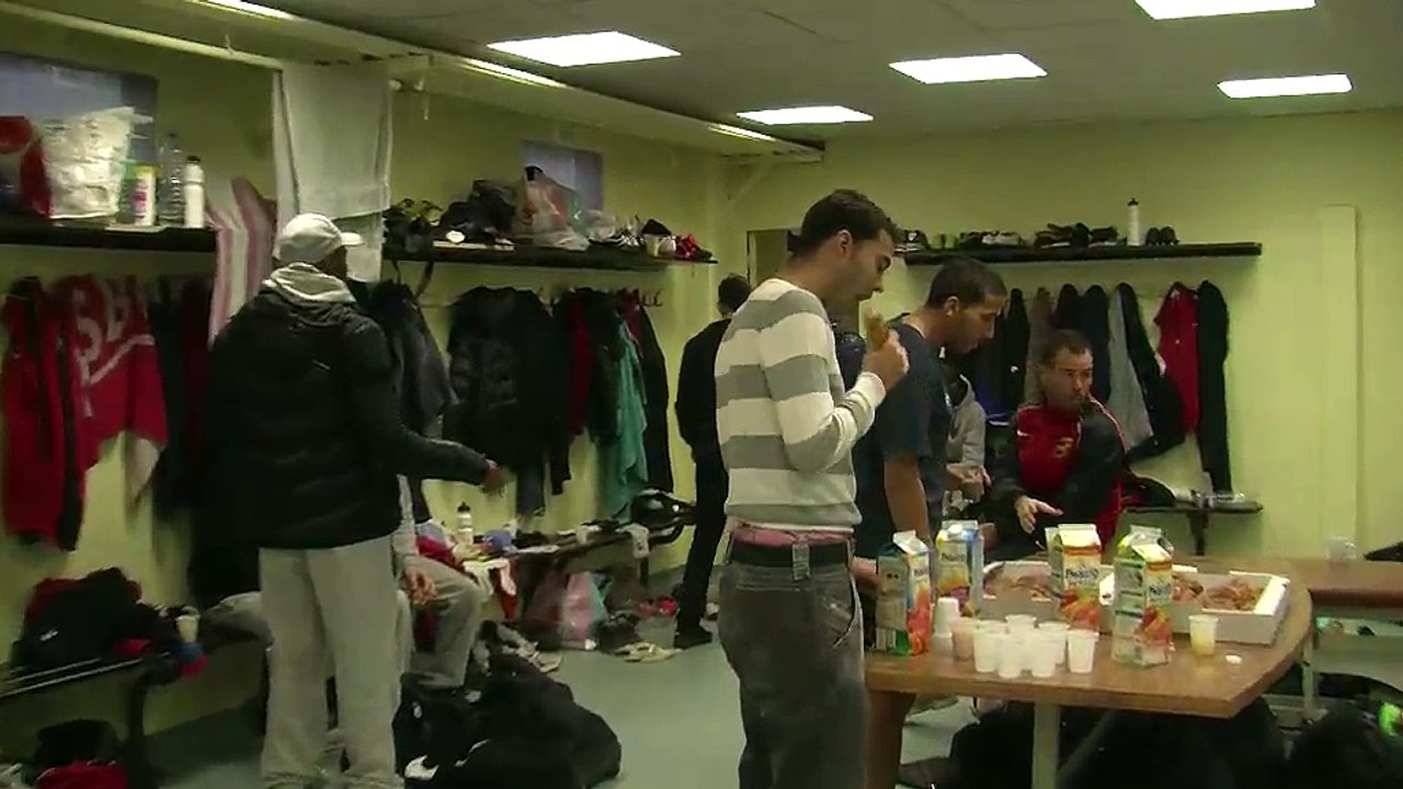 Petit déjeuner en commun pour les joueurs du FC Martigues ce matin à Turcan