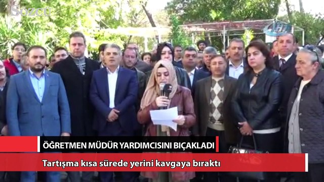 Öğretmen, müdür yardımcısını bıçakladı