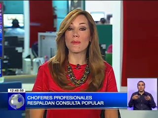 Скачать видео: Choferes profesionales respaldan Consulta Popular