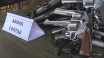 El Salvador destruye 1.295 armas de fuego decomisadas en el 2017