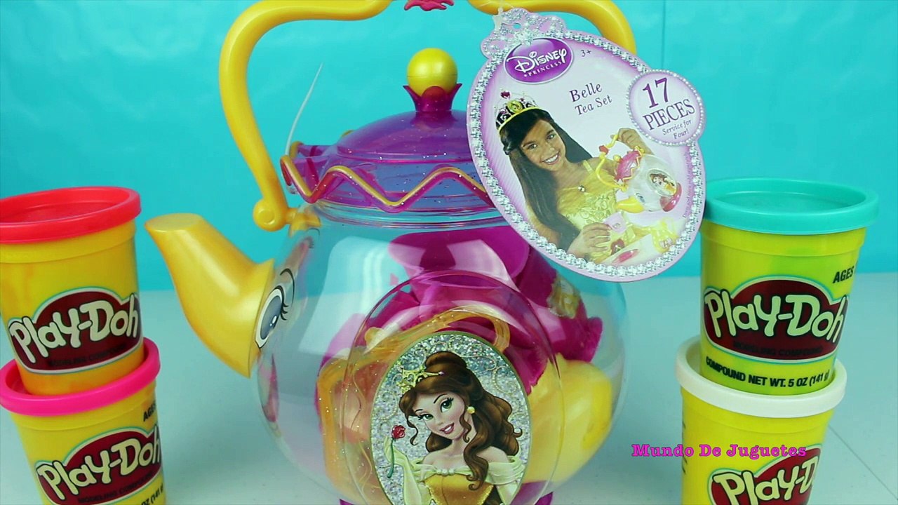 Juguetes Plastilina Play Doh Juego de Té de Bella |Play Doh Belle Tea Set | Mundo de Juguetes