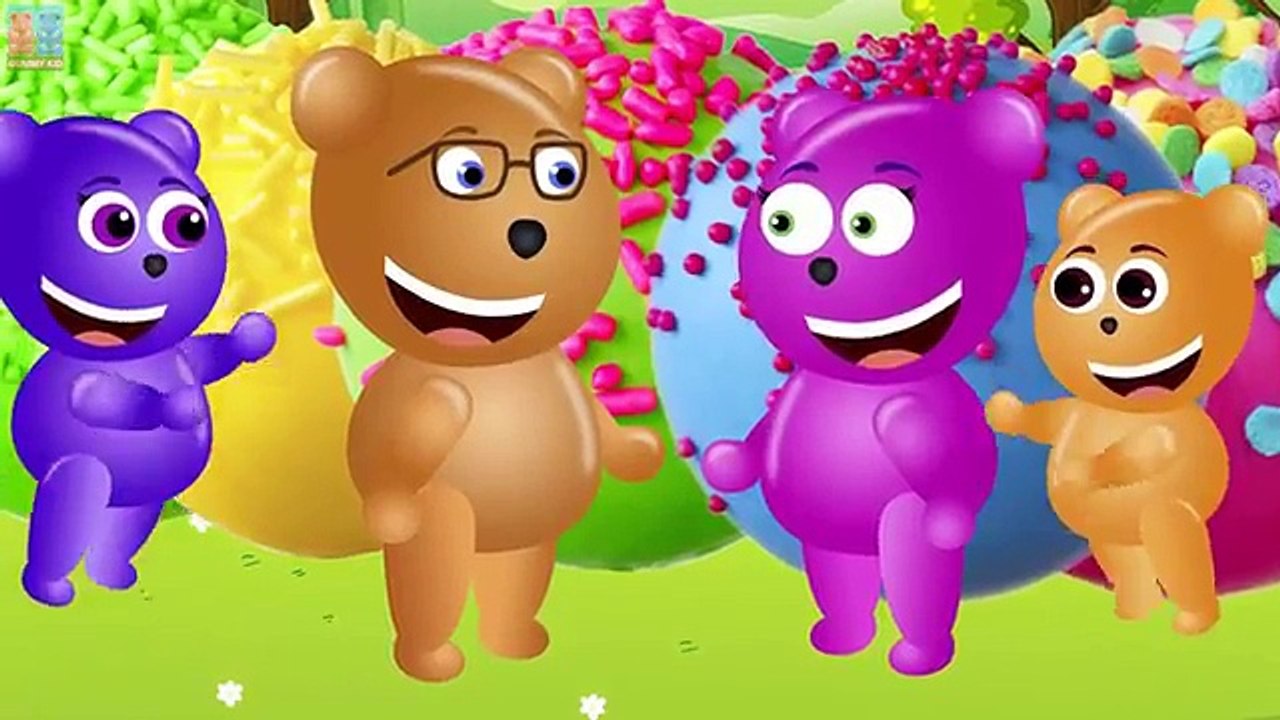 Mega Gummy Bear Do you Know the Muffin Man! Song Color Learning, Lollipop
