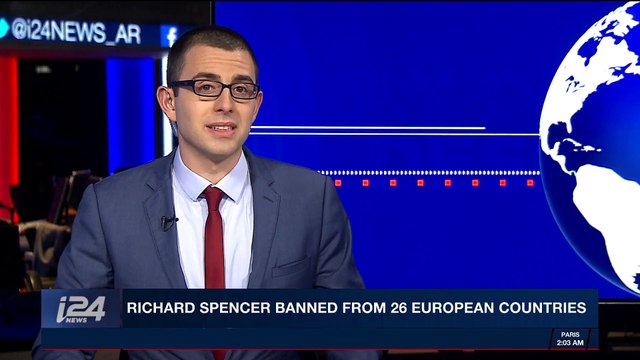 i24NEWS DESK | Richard Spencer banned from 26 European countries | Wednesday, November 22nd 2017