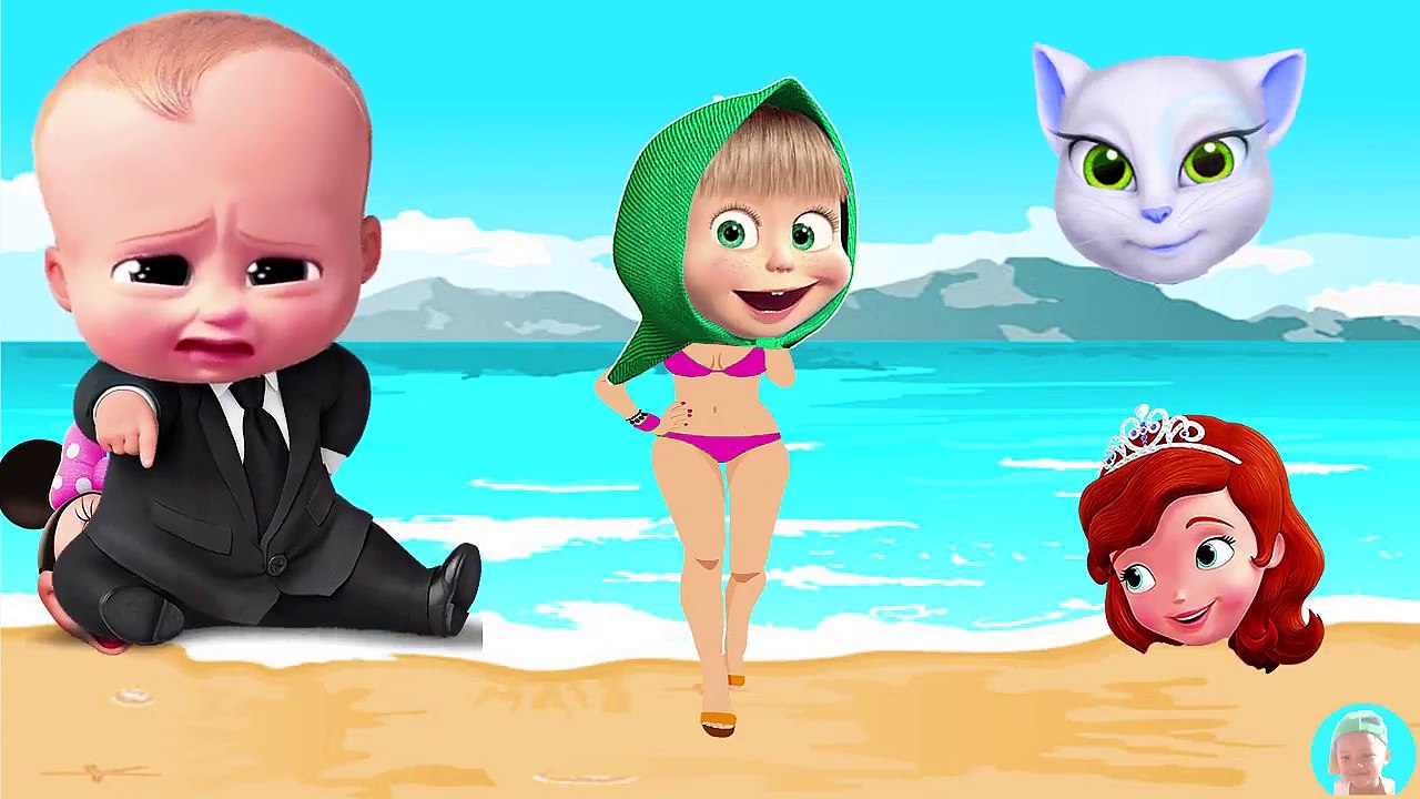 Minnie Mouse Angela Disney Princess Sofia Masha Body Dress beach Colors Nursery rhymes for kids - video Dailymotion