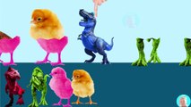 Learn Colors With Colorful Chicks and BABY Dinosaur with wrong colors Cartoon for Kids, Toddlers, Ba