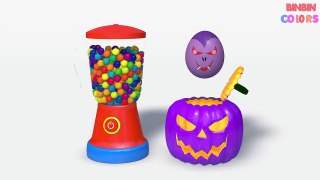 Learn Colors with Surprise Eggs Halloween Blender for Children Toddlers - BinBin COLORS
