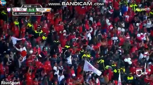 Fernando Uribe Goal ~ Deportivo Toluca vs Monarcas Morelia 1-1