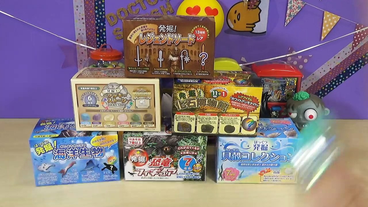 DIG IT Bars! Will I Find GEMS, Fossils, Pearls, Dinosaurs? Whats Inside? Doctor Squish