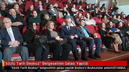 Sözlü Tarih Beykoz" Belgeselinin Galası Yapıldı